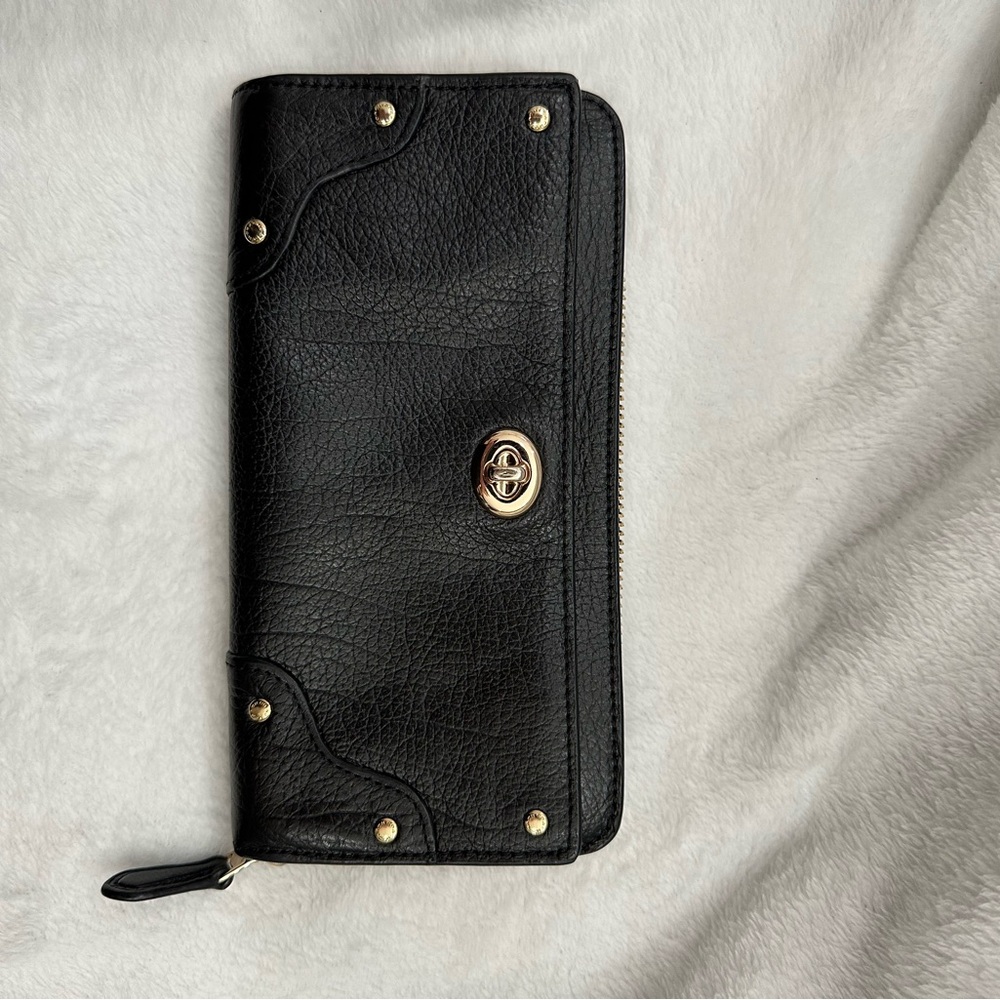 Coach Mercer Black Accordion Long Zip Wallet Amazing Condition - Picture 9 of 14